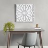 White Medallion Wood Wall Decor