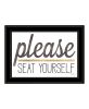 "Please Seat Yourself" by Marla Rae, Ready to Hang Framed Print, Black Frame