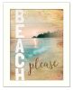 "Beach Please" by Marla Rae, Ready to Hang Framed Print, White Frame