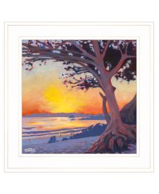 "Carmel Beach" by Jim Musial, Ready to Hang Framed Print, White Frame