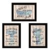 "Bathroom Humor" 3-Piece Vignette By Debbie DeWitt, Black Frame