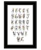 "Flower Alphabet" by House Fenway, Ready to Hang Framed Print, Black Frame