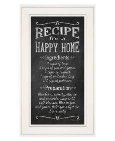 "Recipe for a Happy Home" by Susan Ball, Ready to Hang Framed Print, White Frame