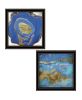 "Perisse Cobalt" 2-Piece Vignette by Sophie 6, Ready to Hang Framed Print, Black Frame