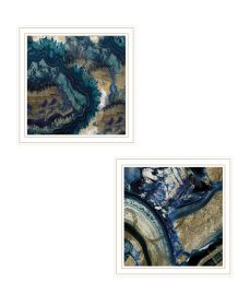 "Geode Reef Pleasure" 2-Piece Vignette by Sophie 6, Ready to Hang Framed Print, White Frame