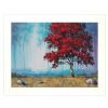 "Red Tree" by Tim Gagnon, Ready to Hang Framed print, White Frame