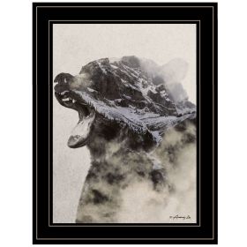 "Bear Fog" by Andreas Lie, Ready to Hang Framed Print, Black Frame