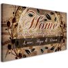 Vintage Pattern Wall Art Retro Home & Plant Flower Canvas Art Wall Pictures for Living Room Bedroom Decoration