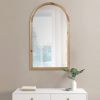 Arched Wood Wall Mirror