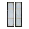 Set of 2 Elongated Modern Abstract Oil Painting,, Rectangle Framed Wall Art, 20" x 71"