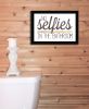 "No Selfies in the Bathroom" by Marla Rae, Ready to Hang Framed Print, Black Frame