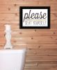 "Please Seat Yourself" by Marla Rae, Ready to Hang Framed Print, Black Frame