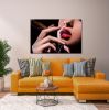 Oppidan Home "Red Lip Cigar" Acrylic Wall Art (32"H x 48"W)