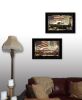 "Vintage Classics Collection" 2-Piece Vignette by Sophie 6, Ready to Hang Framed Print, Black Frame