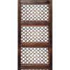 Decorative Mango Wood Wall Panel with See Through Circular Pattern, Brown