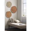 Textured Feather 3-piece Metal Disc Wall Decor Set