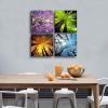 4 Panels Canvas Wall Art Spring Summer Autumn Winter Four Seasons Landscape Color Tree Painting Picture Prints Modern Giclee Artwork Stretched and Fra