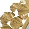 Gold Gingko Leaf Round Wall Mirror 30.5"