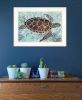 "Sea Turtles Collage 1" by Stellar Design Studio, Ready to Hang Framed Print, White Frame