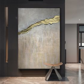 Hand Painted Texture Abstract Oil Painting Gold Foil Modern Home Wall Art Hangings Canvas Paintings For Living Room Hotel Decor (size: 150x220cm)