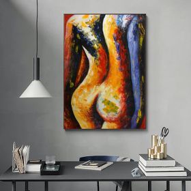 Handpainted large Sexy Naked Back Wall Art Sexy Girl woman Modern Abstract Nude Oil Painting on Canvas Home Entryway Living Room Bedroom Luxurious Dec (style: 2, size: 50X70cm)