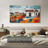 Hand Painted Oil Painting Abstract Countryside Landscape Oil Painting on Canvas Custom Colorful painting Extra Large Wall Art Bedroom Wall Decor Moder