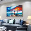 Hand Painted Oil Painting Abstract Coastal Landscape Oil Painting On Canvas Large Wall Art Original Lighthouse Painting Sailboat Painting Custom Paint