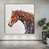 Hand Painted Oil Painting Abstract Horse Painting Large Oil Painting Horse Wall Art Original Horse Painting Horse Portrait Art Palette Knife Painting