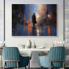 Hand Painted Oil Painting Abstract Portrait Oil Painting On Canvas Original Cityscape Painting Living Room Wall Decor Male Character Painting Extra La