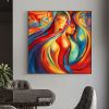 Hand Painted Oil Painting Abstract Sexy Woman Oil Painting on Canvas Large Wall Art Original Minimalist Beautiful Girl Portrait Art Custom Modern Livi