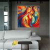 Hand Painted Oil Painting Abstract Sexy Woman Oil Painting on Canvas Large Wall Art Original Minimalist Beautiful Girl Portrait Art Custom Modern Livi