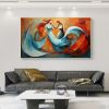 Hand Painted Oil Painting Abstract Beautiful Woman Oil Painting on Canvas Large Wall Art Original Blue Decor Minimalist Art Custom Painting Modern Liv