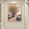 Hand Painted Oil Painting Abstract Blooming Tree Landscape Oil Painting On Canvas Nature Forest Wall Art Original Autumn Forest Landscape Art Living r