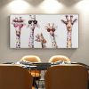 Hand Painted Oil Painting  Horizontal Abstract Animals Giraffe Modern Living Room Hallway Bedroom Luxurious Decorative Painting