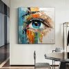 Hand Painted Oil Painting Palette Knife Eye painting Modern decorative painting Extra abstract wall art Oversized wall art face painting Bedroom Livin