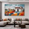 Hand Painted Oil Painting Abstract Countryside Landscape Oil Painting on Canvas Custom Colorful painting Extra Large Wall Art Bedroom Wall Decor Moder