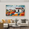 Hand Painted Oil Painting Abstract Countryside Landscape Oil Painting on Canvas Custom Colorful painting Extra Large Wall Art Bedroom Wall Decor Moder