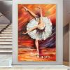 Hand Painted Oil Paintin Ballerina Oil Painting Original Painting Ballet Wall Art Living Room Hallway Luxurious Decorative Painting